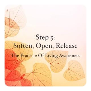 Soften, Open, and Release: letting go & letting flow