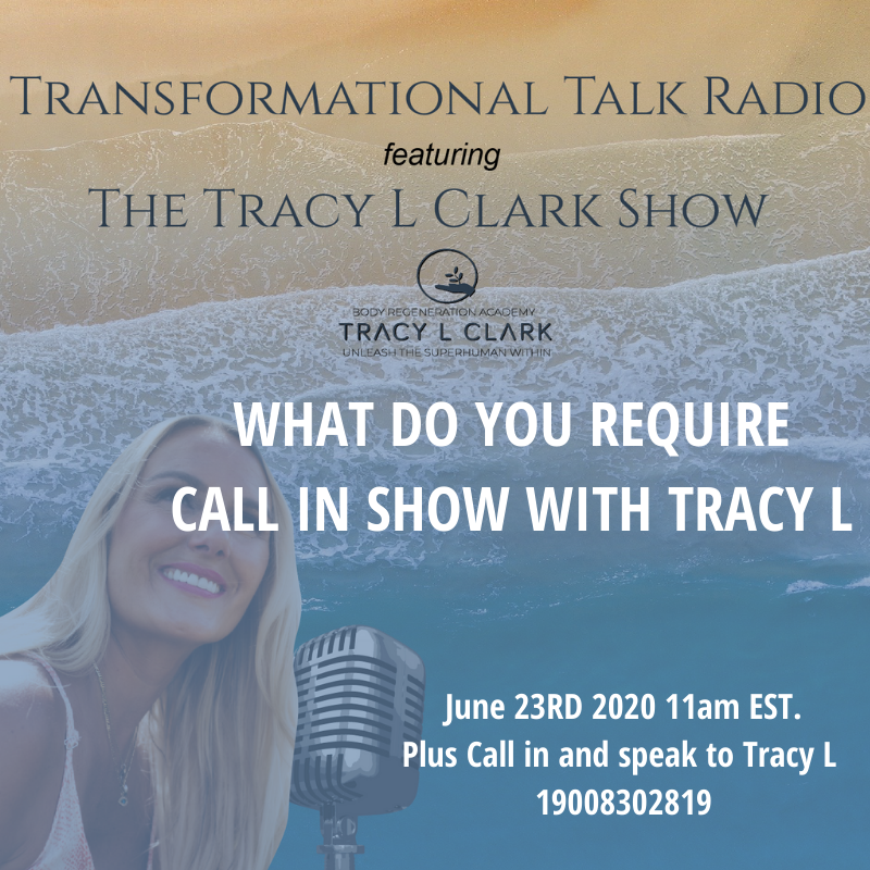 WHAT DO YOU REQUIRE -  CALL IN SHOW WITH TRACY L