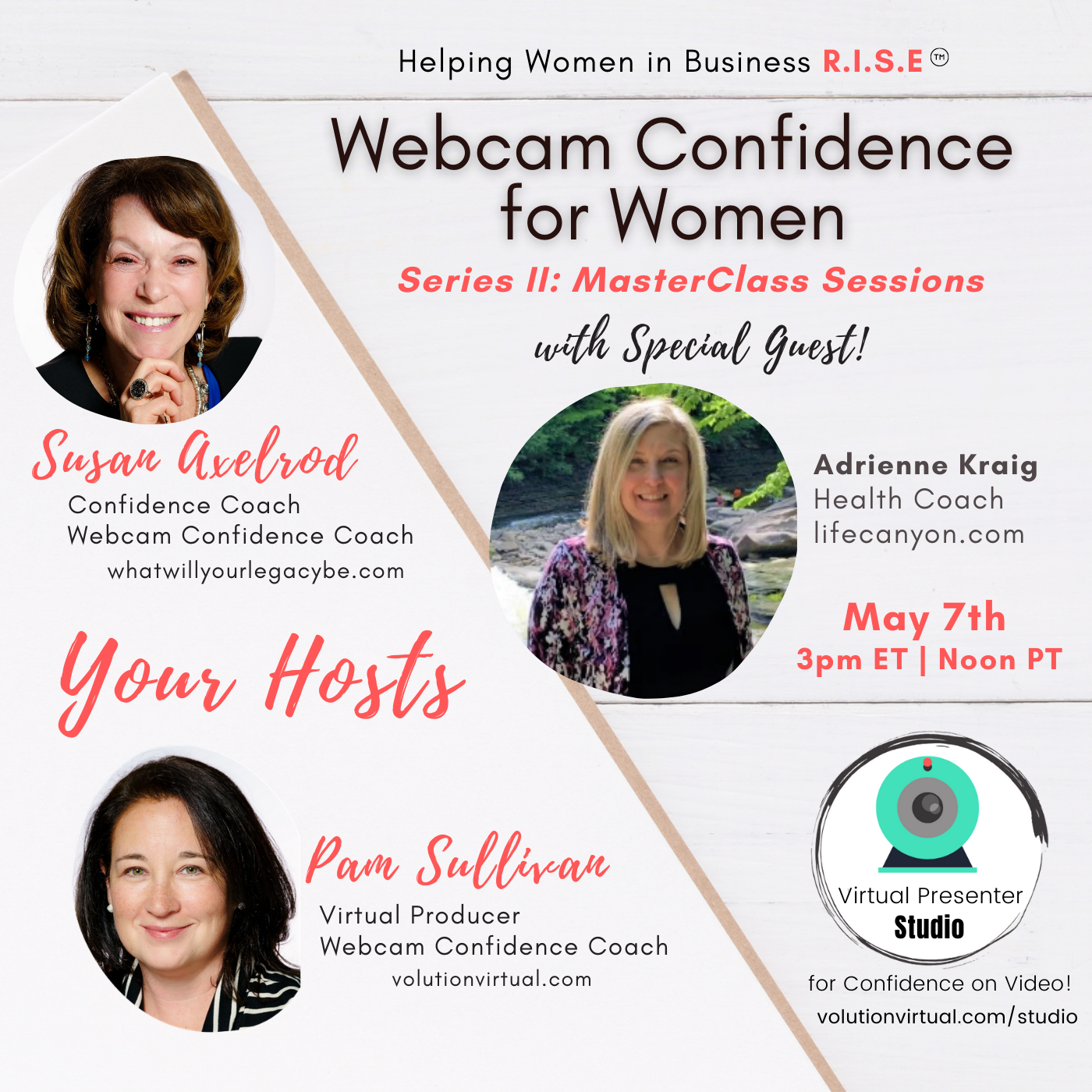 Master Class in Webcam Confidence with Special Guest Adrienne Kraig of LifeCanyon