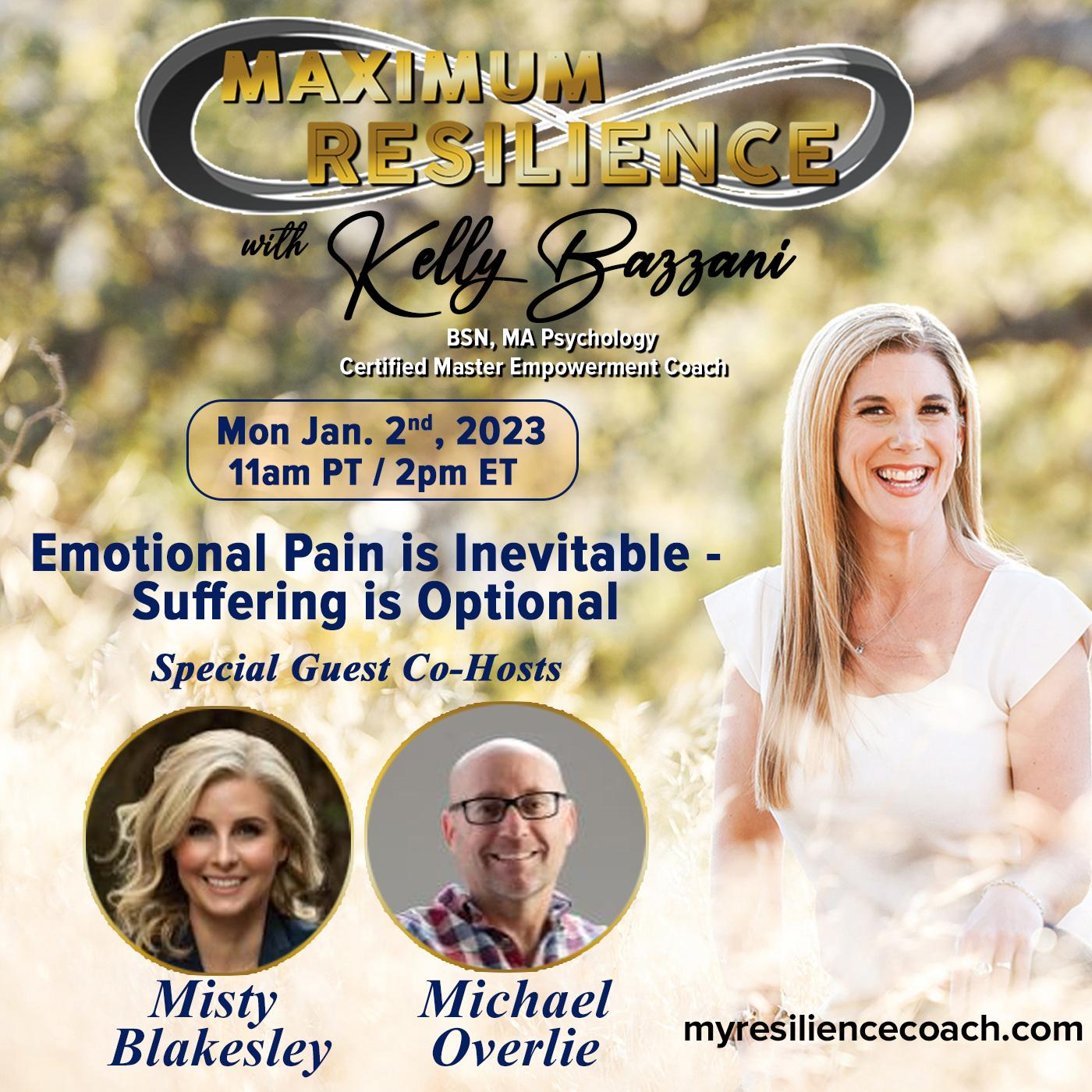 Emotional Pain is Inevitable-Suffering is Optional with Co-Hosts Misty Blakesley and Michael Overlie