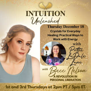 Becc Nelson and Patricia LaDale Lane discuss practical crystal healing techniques on the Intuition Unleashed podcast.