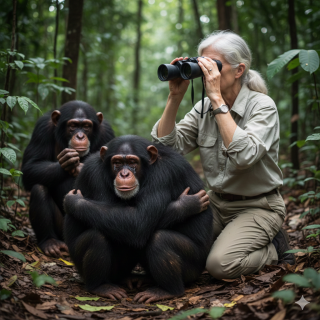 369 Jane Goodall observes