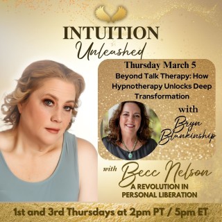 Becc Nelson and Bryn discussing hypnotherapy for deep transformation on the Intuition Unleashed podcast.